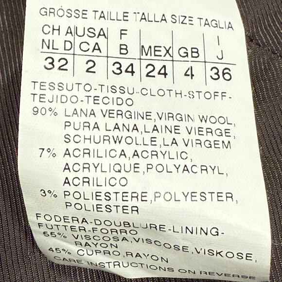 'S MaxMara Wool Blazer Women’s 2 Brown Tweed Jacket Designer Savings - Picture 9 of 10